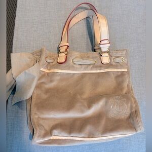 Juicy Couture tan velour purse
